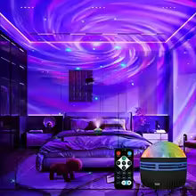 Galaxy Projector Light with LED Aurora effects for dreamy night ambiance – GlowNest