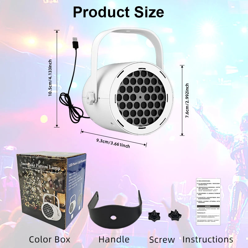 Bright LED snowflake projector lamp for holiday and Christmas decorations – GlowNest